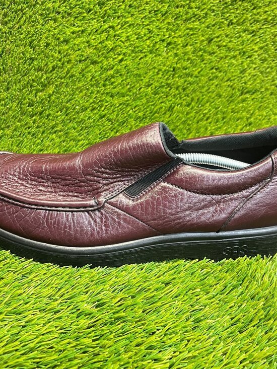 SAS Side Gore Mens Size 14M Dark Brown Burgundy Casual Slip On Shoes Loafers main image 10